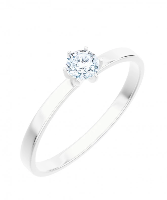 Pierścionek Bonore z białego złota próby 585 z diamentem 0,4 ct 116217