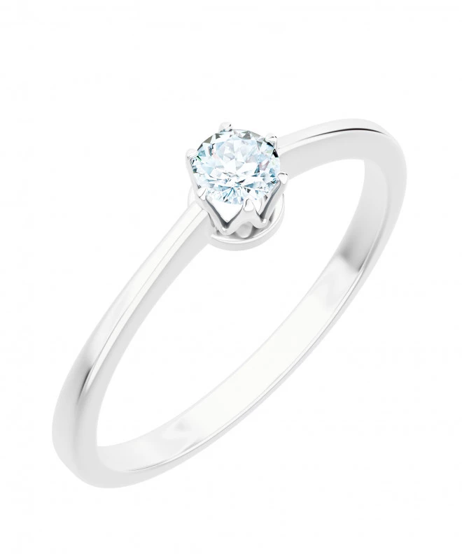 Pierścionek Bonore z białego złota próby 585 z diamentem 0,4 ct 116207