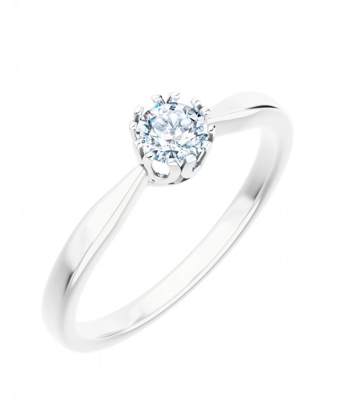 Pierścionek Bonore z białego złota próby 585 z diamentem 0,5 ct 117238