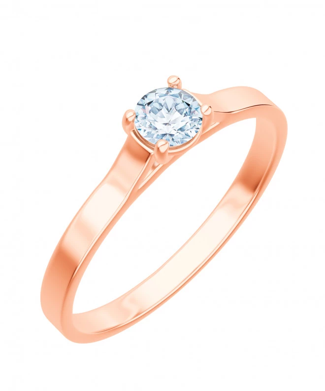 Pierścionek Bonore z różowego złota próby 585 z diamentem 0,5 ct 103730