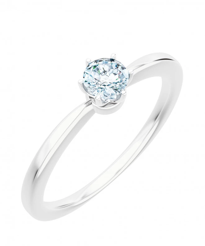Pierścionek Bonore z białego złota próby 585 z diamentem 0,4 ct 116213