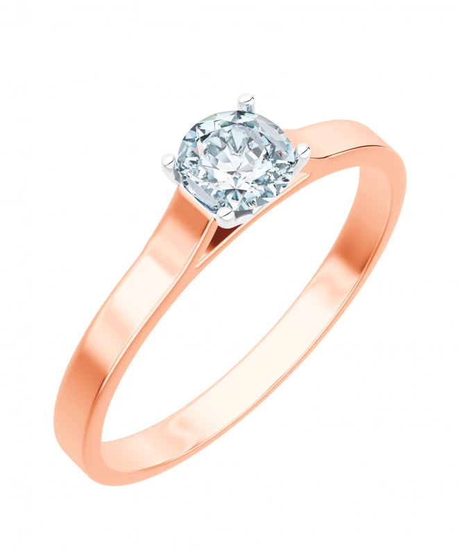 Pierścionek Bonore z różowego złota próby 585 z diamentem 0,7 ct 103740