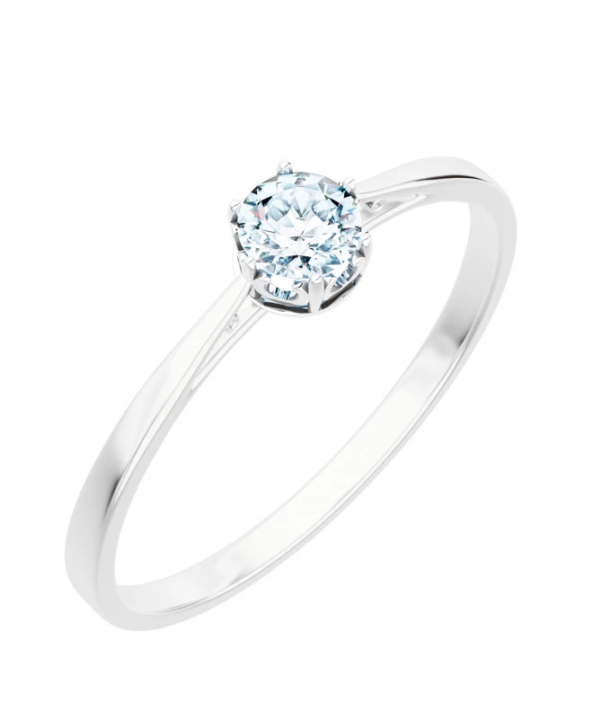 Pierścionek Bonore z białego złota próby 585 z diamentem 0,5 ct 117239