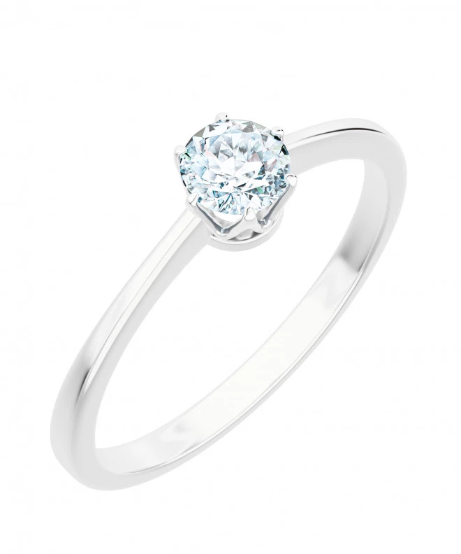 Pierścionek Bonore z białego złota próby 585 z diamentem 0,7 ct 117248