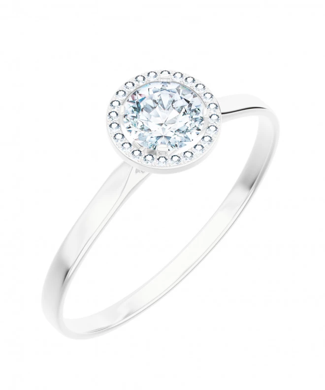Pierścionek Bonore z białego złota próby 585 z diamentem 0,7 ct 105795