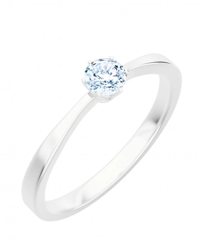 Pierścionek Bonore z białego złota próby 585 z diamentem 0,4 ct 116223