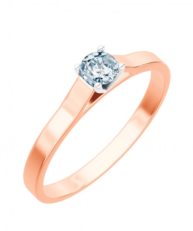 Pierścionek Bonore z różowego złota próby 585 z diamentem 0,5 ct 103723