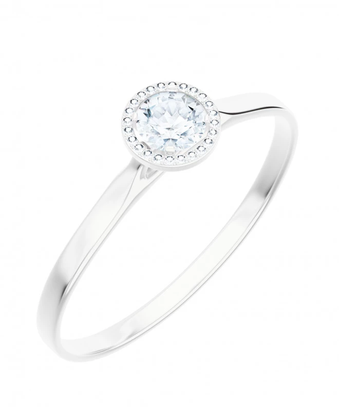 Pierścionek Bonore z białego złota próby 585 z diamentem 0,4 ct 118276