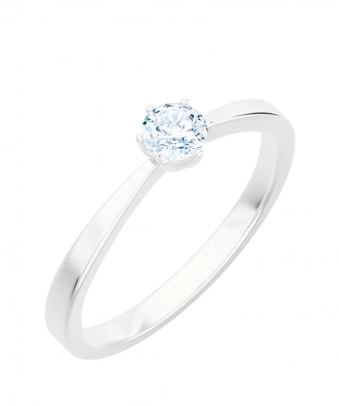Pierścionek Bonore z białego złota próby 585 z diamentem 0,4 ct 116224
