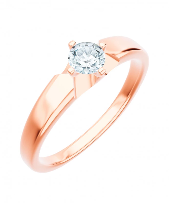 Pierścionek Bonore z różowego złota próby 585 z diamentem 0,5 ct 103731