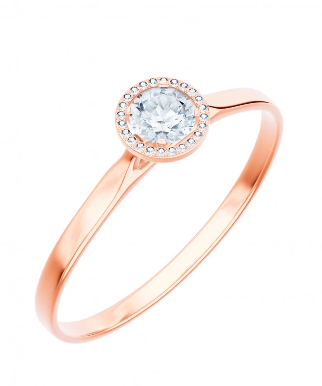 Pierścionek Bonore z różowego złota próby 585 z diamentem 0,4 ct 104750