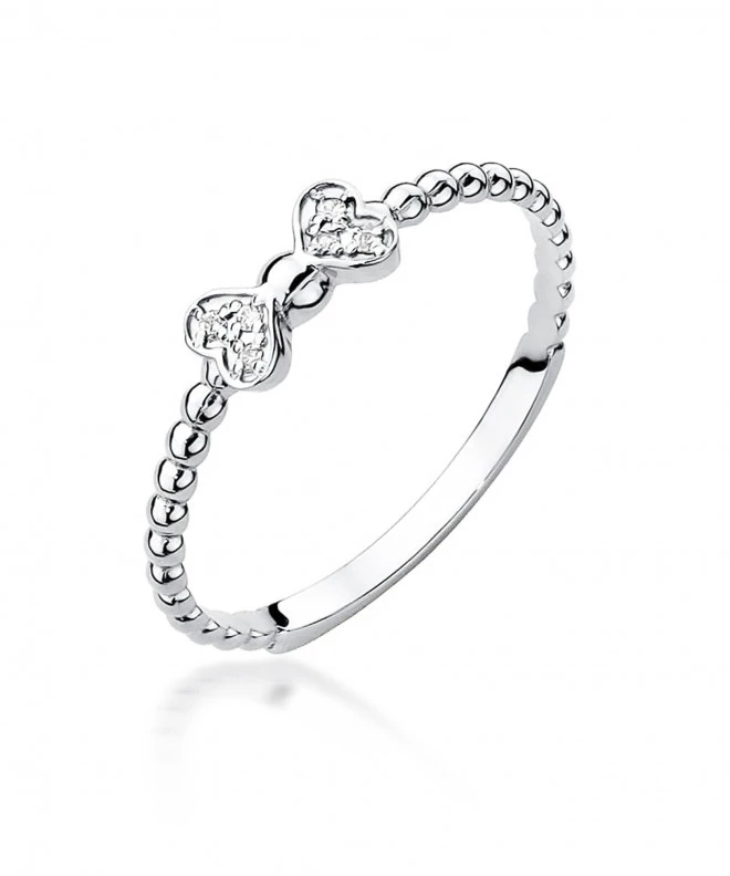 Pierścionek Bonore ze Złota próby 585 z diamentem 0,03 ct 163960
