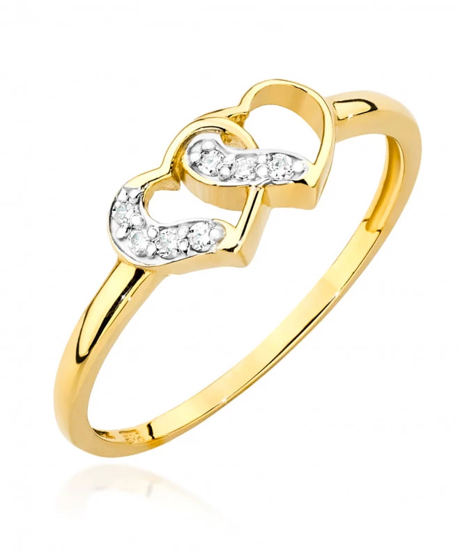Pierścionek Bonore ze Złota próby 585 z diamentem 0,06 ct 163961