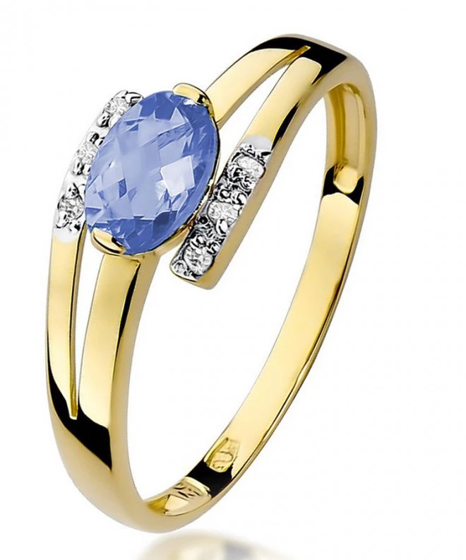 Pierścionek Bonore ze złota próby 585 z tanzanitem 0,4 ct 99642