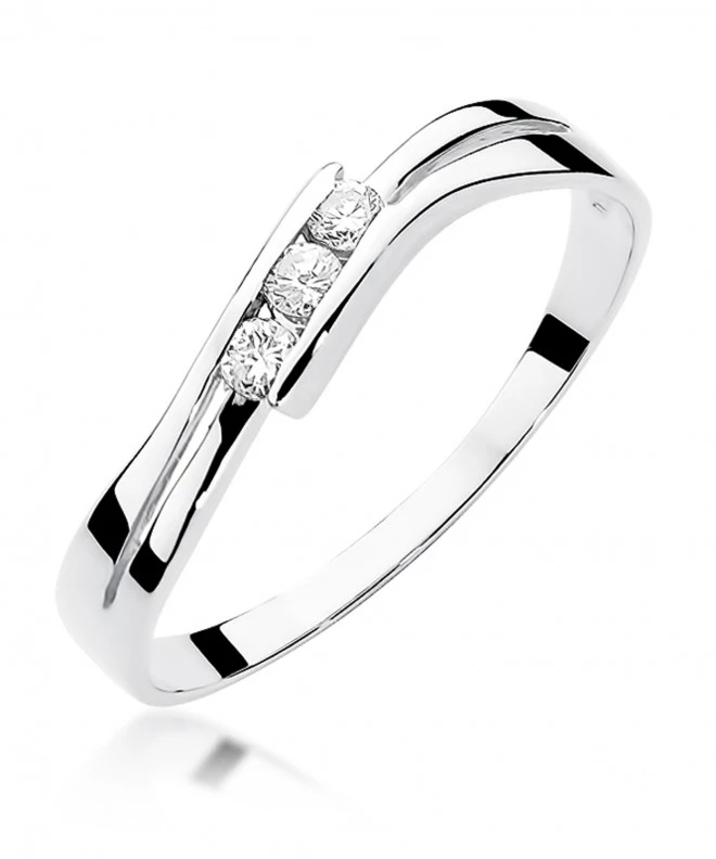 Pierścionek Bonore ze Złota próby 585 z diamentem 0,12 ct 151076