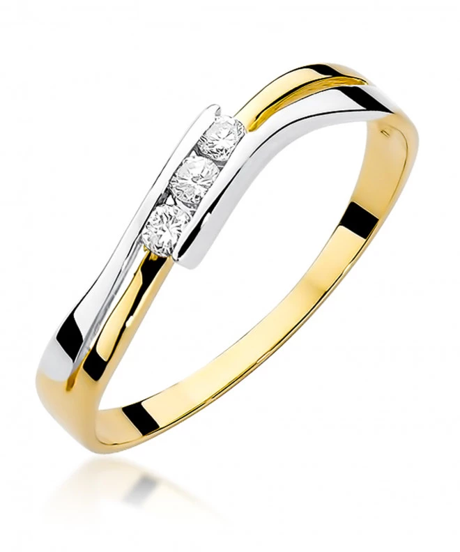 Pierścionek Bonore ze Złota próby 585 z diamentem 0,12 ct 151075