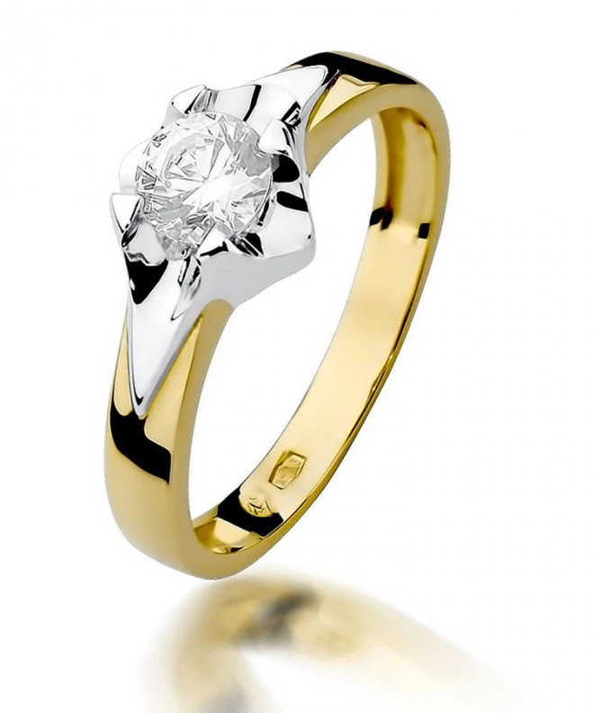 Pierścionek Bonore ze złota próby 585 z diamentem 0,5 ct 90292