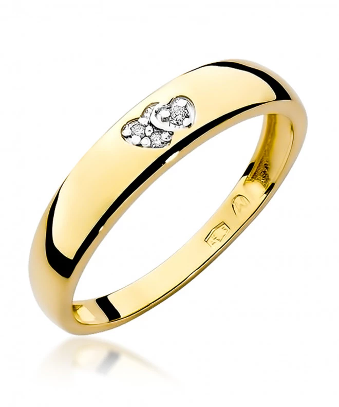 Pierścionek Bonore ze Złota próby 585 z diamentem 0,02 ct 152075