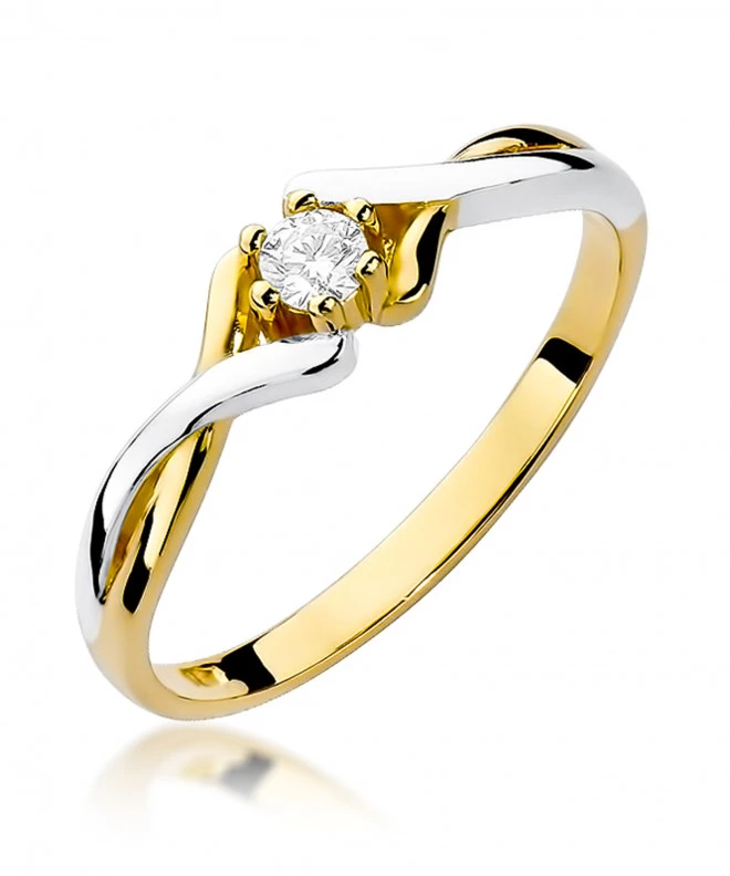 Pierścionek Bonore ze Złota próby 585 z diamentem 0,08 ct 152077