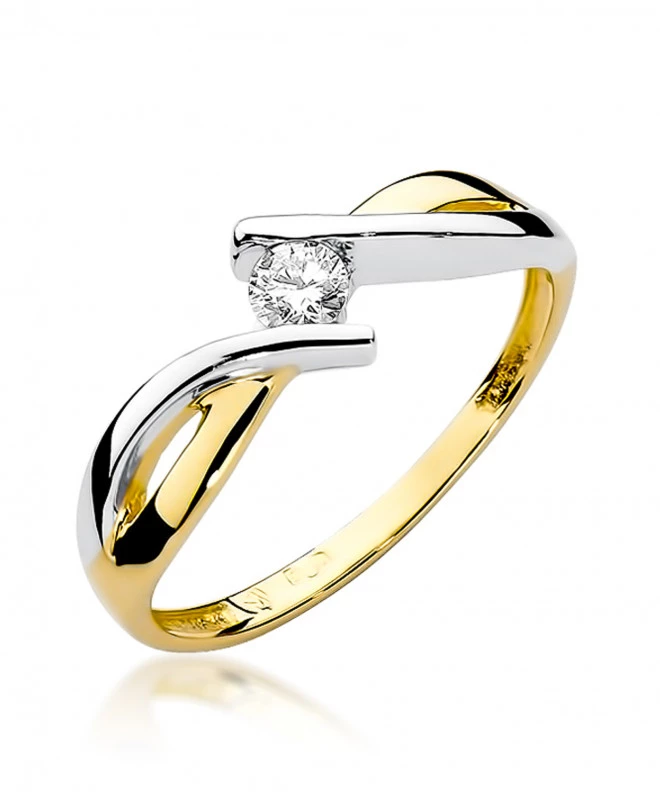 Pierścionek Bonore ze Złota próby 585 z diamentem 0,1 ct 152079