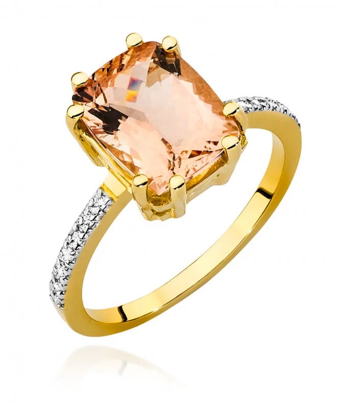 Pierścionek Bonore ze Złota próby 585 z morganitem 2,8 ct 171323