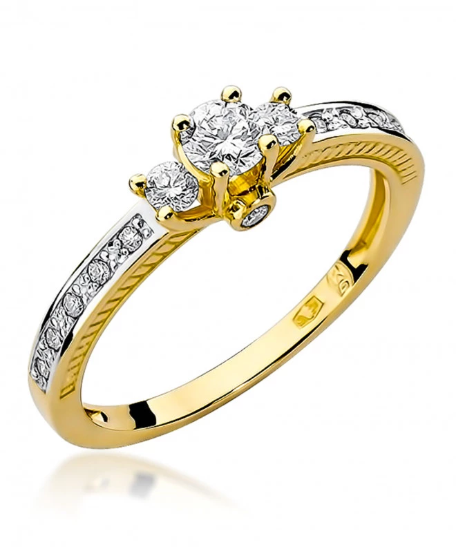 Pierścionek Bonore ze Złota próby 585 z diamentem 0,42 ct 152089
