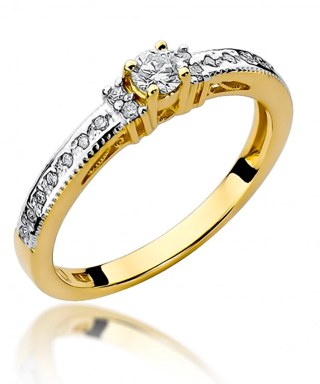 Pierścionek Bonore ze Złota próby 585 z diamentem 0,24 ct 152093