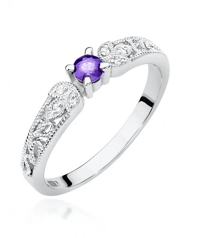 Pierścionek Bonore ze Złota próby 585 z tanzanitem 0,15 ct 165009