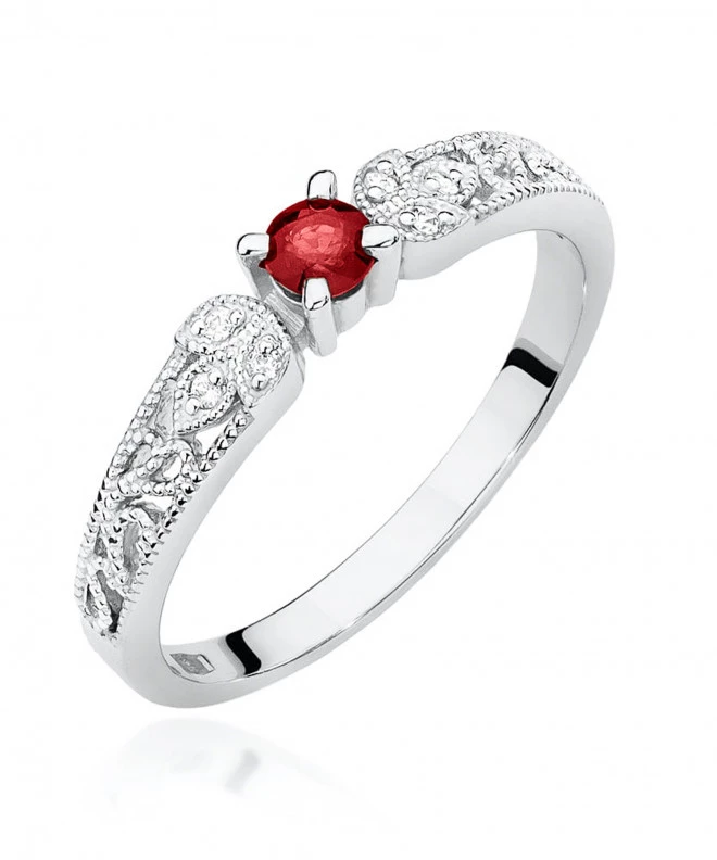 Pierścionek Bonore ze Złota próby 585 z rubinem 0,15 ct 166005