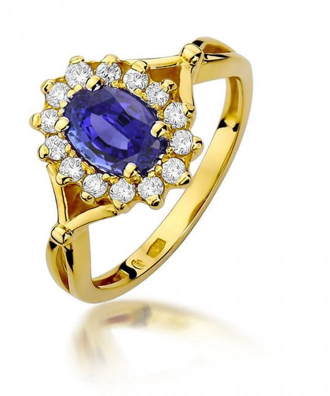 Pierścionek Bonore ze złota próby 585 z tanzanitem 0,7 ct 99644