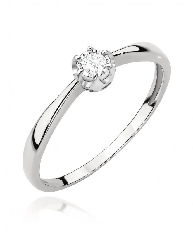 Pierścionek Bonore ze Złota próby 585 z diamentem 0,06 ct 166020