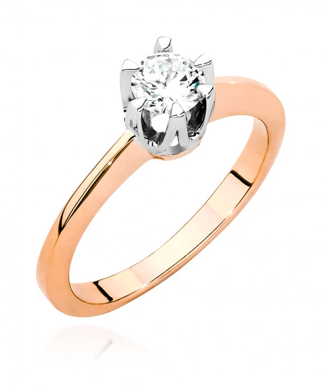 Pierścionek Bonore ze Złota próby 585 z diamentem 0,4 ct 169114