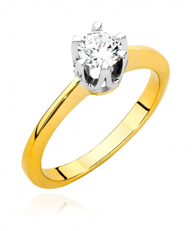 Pierścionek Bonore ze Złota próby 585 z diamentem 0,4 ct 169115