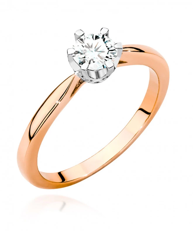 Pierścionek Bonore ze Złota próby 585 z diamentem 0,46 ct 169125