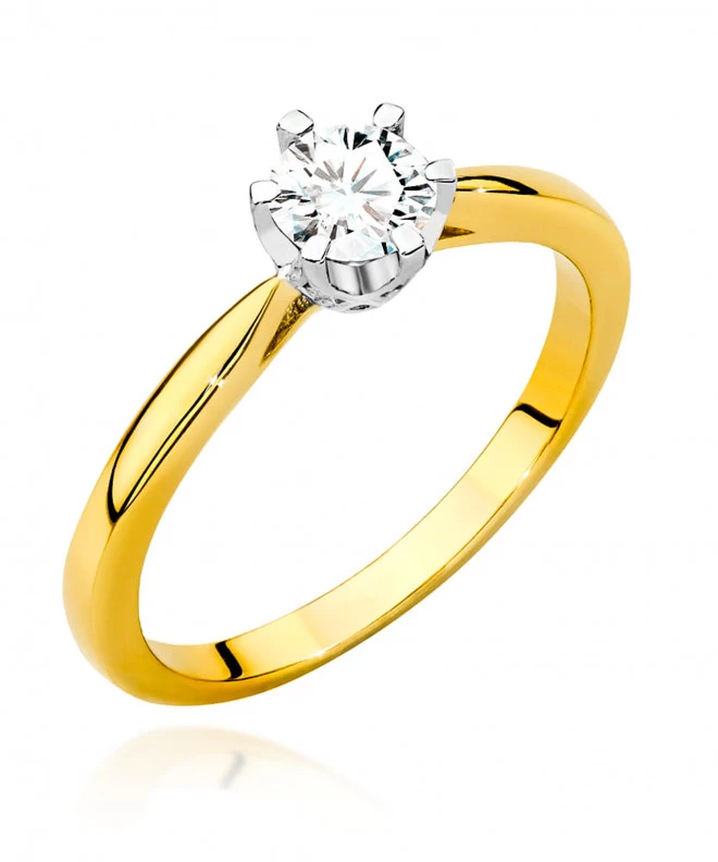 Pierścionek Bonore ze Złota próby 585 z diamentem 0,46 ct 169123