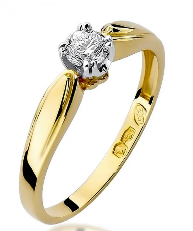Pierścionek Bonore ze złota próby 585 z diamentem 0,24 ct 87222