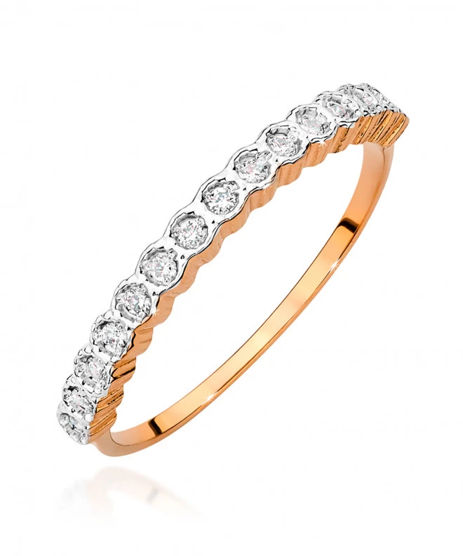 Pierścionek Bonore ze Złota próby 585 z diamentem 0,13 ct 161911