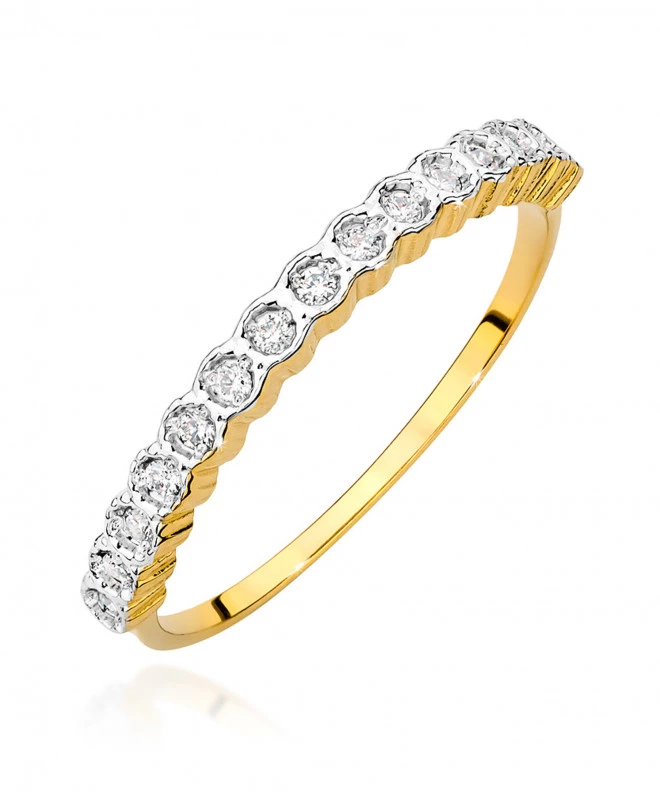 Pierścionek Bonore ze Złota próby 585 z diamentem 0,13 ct 161909