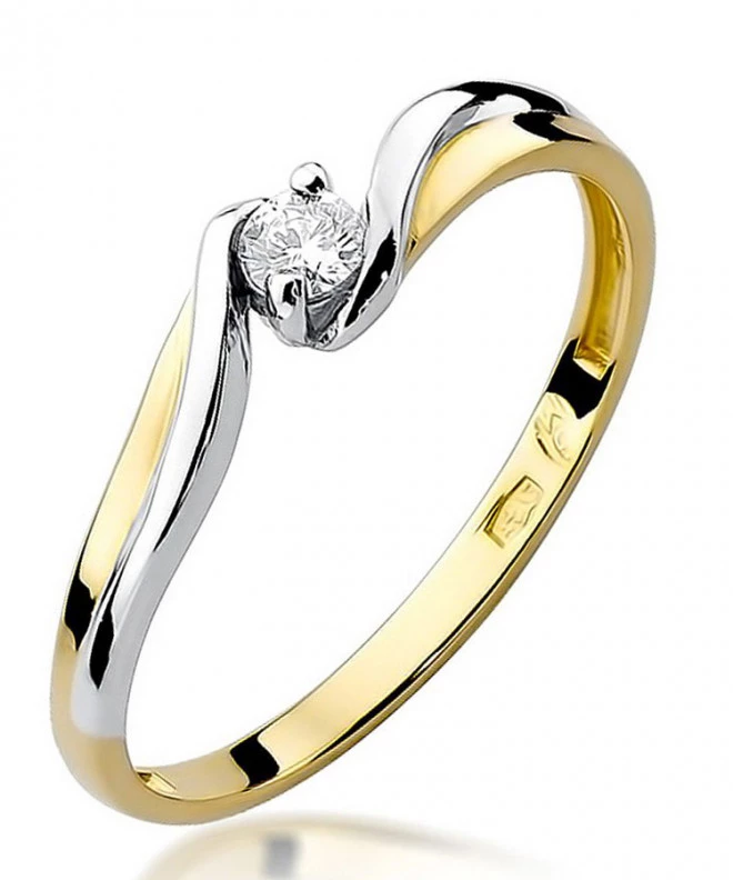 Pierścionek Bonore ze złota próby 585 z diamentem 0,08 ct 83100