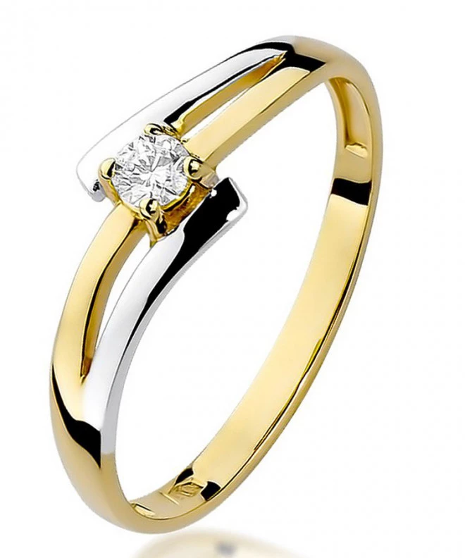 Pierścionek Bonore ze złota próby 585 z diamentem 0,1 ct 83099