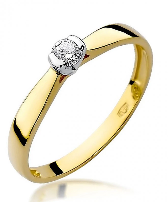 Pierścionek Bonore ze złota próby 585 z diamentem 0,08 ct 83108