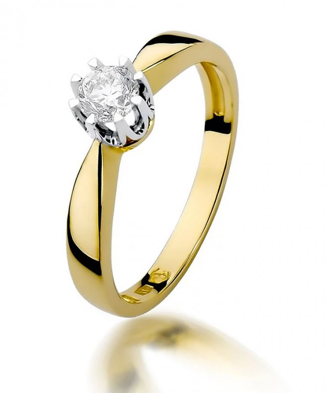 Pierścionek Bonore ze złota próby 585 z diamentem 0,3 ct 89253