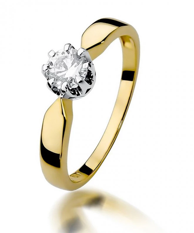 Pierścionek Bonore ze złota próby 585 z diamentem 0,5 ct 91321