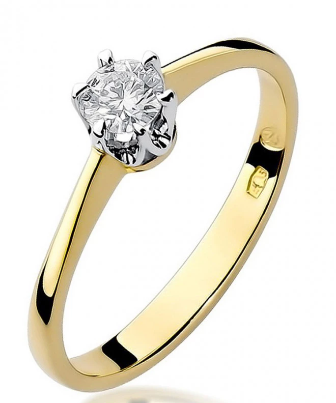 Pierścionek Bonore ze złota próby 585 z diamentem 0,2 ct 86192