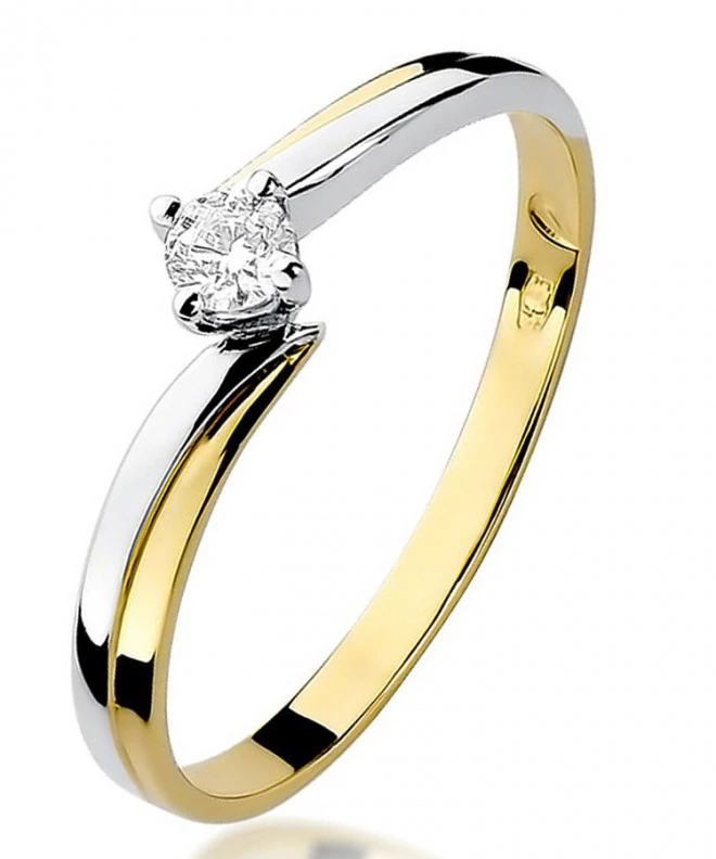 Pierścionek Bonore ze złota próby 585 z diamentem 0,08 ct 83119