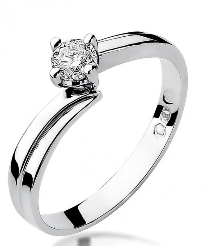 Pierścionek Bonore z białego złota próby 585 z diamentem 0,25 ct 114076