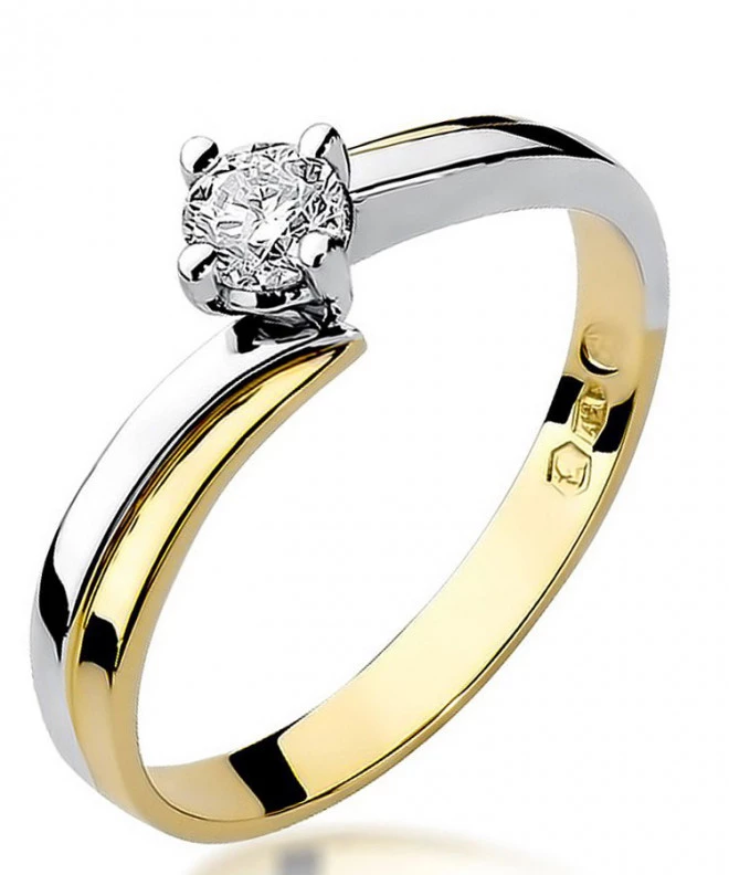 Pierścionek Bonore ze złota próby 585 z diamentem 0,25 ct 87232