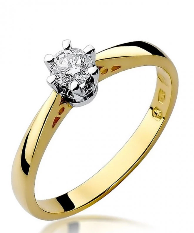 Pierścionek Bonore ze złota próby 585 z diamentem 0,3 ct 89256