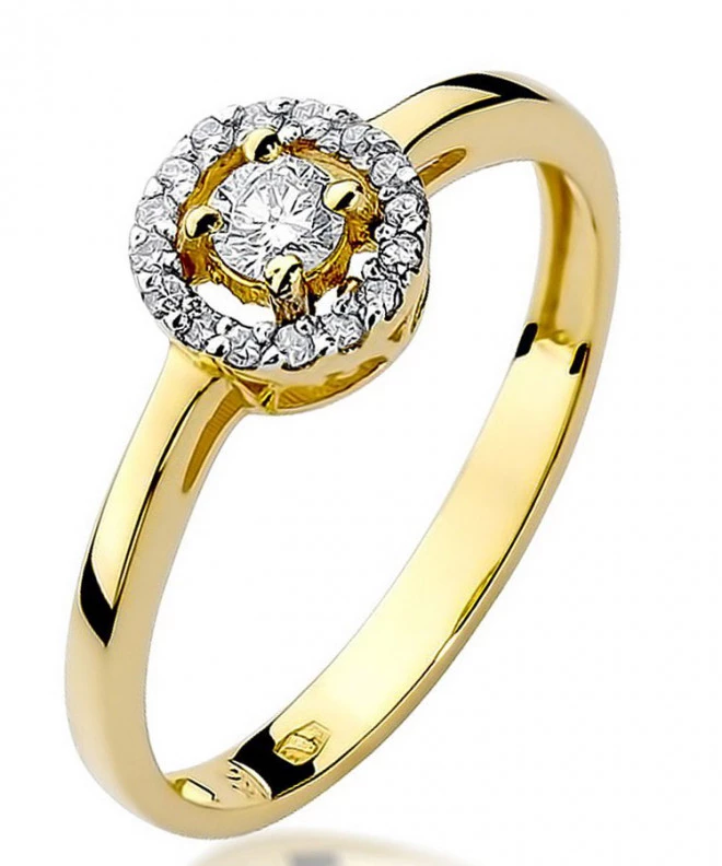 Pierścionek Bonore ze złota próby 585 z diamentem 0,12 ct 86193