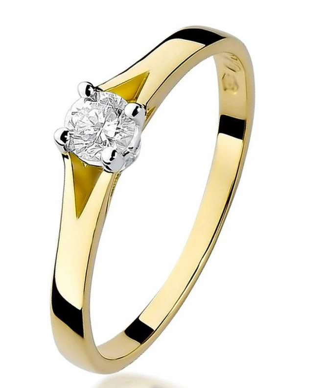 Pierścionek Bonore ze złota próby 585 z diamentem 0,2 ct 86195